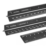 Architectural&Engineering Triangular Scale Ruler, 12 Inch Architectural Scale...