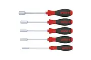 Wiha Softfinish Hex Nut Driver Set, 5 Piece (Multi Colour) (One Size)