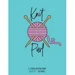 KNITTING PAPER 2: 3 RATIO: 100 PAGE KNITTING PAPER NOTEBOOK - 4:5 RATIO - FULL INDEX
