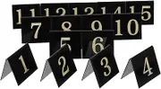 PHENOFICE 15pcs Detective Party Game Number Markers Double Sided V Shaped Evidence Markers for Table Signage for Crime Scene Decorations and Restaurant Use with Bold Numbers