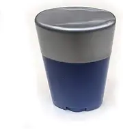 Empty Plastic Deodorant Containers - Classic Style, Top-Fill, Twist Up, DIY Deodorant, Blue with Grey Lid, 6-Pack, Classic Oval