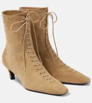 [Toteme] Toteme Suede lace-up boots AU 4 beige