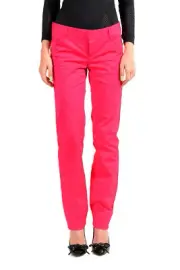 Dsquared2 Women's Bright Pink Flat Front Pants US S IT 40