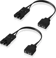 EZDIY-FAB Adapter Cable Compatible with Corsair RGB Fan, ML/LL/QL/SP/HD Series, for Connecting to Standard 5V 3-Pin ARGB Header (2 x 10cm)