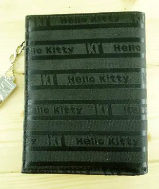 【震撼精品百貨】Hello Kitty 凱蒂貓-凱蒂貓皮夾/短夾-KITTY黑扣圖案 震撼日式精品百貨