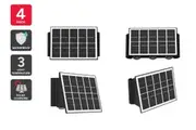 Solar Square Outdoor Wall Lights (4 Pack)