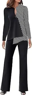 [Generic] Maternity Rompers and Jumpsuits Women 2 Piece Outfits Casual Long Sleeve Top Loose Wide Leg Pants Trousers Two Piece Set Suit Snow Bib for Women