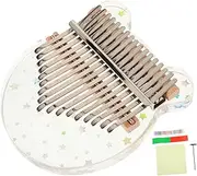 SWOOMEY 17-key Mini Kalimba Thumb Piano Acrylic Hand Piano for Boys and Girls Adults Bear Shape Carrying Bag