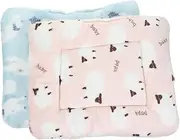 Totority 2Pcs Thickened Plush Small Animal Bed Mat Warm Washable Pad for Hamsters Guinea Pigs and Rats Cozy Winter Pet Blanket Sheep Polar Bear