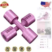 Stylish Purple Adjustable Dumbbell Set - Non-Slip, Perfect for Home Workouts