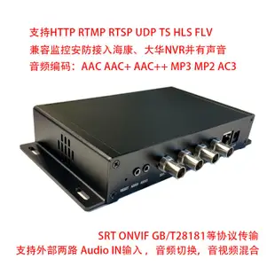 4sdi編器 h265推流sdi轉ip監控IPTV視頻采集接nvr