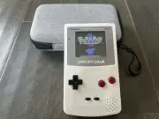 Nintendo GameBoy Color GBC W/ IPS & New Shell & Glass Lens - White NES