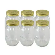 12 x 1L Large Preserving Jar 1000ML Conserve Glass Jars Chutney Storage Jam Sauces