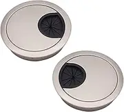 2Pcs 2 Inch Desk Wire Cord Cable Grommets Hole Cover, PC Computer Desk Alloy Drawing Grommet Cord, Tidy Cable Hole Cover Organizers(53 mm/ 2 Inch Mounting Hole Diameter)