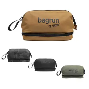 【Bagrun】軍風旅行盥洗包(大容量萬用收納包 雙隔層旅行收納包 洗漱包 隨身包 乾溼分離 大開口盥洗包)