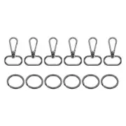 72 Pcs Swivel Clasp Hooks, 1.02" Purse Clasps Detachable for Bag Making, Grey