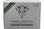 NEW !! 40 × 9MM NATURAL MEERSCHAUM PIPE & CIGARETTE FILTER / WHITE ELEPHANT