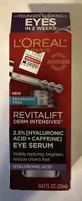 Loreal REVITALIFT Derm Intensives 2.5% HYALURONIC ACID + CAFFEINE-EYE SERUM