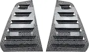 A Pair Rear Window Louver Shutter Compatible For Volkswagen Golf 7 MK7 7.5 2013-2019 Side Air Vents Shutter Cover Trim Exterior Accessories(Carbon fiber)