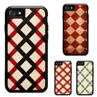 For iPhone XS 11 12 13 14 15 16 Pro Max Hard TPU Case monogram checkered pattern