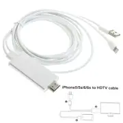 Digital AV Adapter USB Cable 8P Connector to HDMI/TV For iPhone 5-14pro max iPad