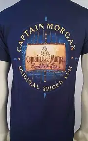 Captain Morgan Cocktail Crew Original Spiced Rum Alcohol Ale Pirate Mens T Shirt