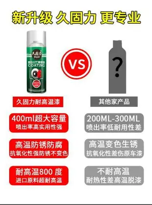 高溫漆汽車摩托車排氣管專用耐高溫自噴漆金屬防銹漆黑色手搖噴漆