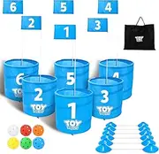 Toy Life Golf Bucket Game Golf Practice Game, Golf Chipping Game for Adults Family Kids Outdoor Indoor Backyard Golf Game PAR 3 Golf Game Golf Gifts for Adults Beach Games for Adults