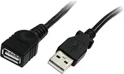 StarTech.com 6 ft Black USB 2.0 Extension Cable A to A - M/F (USBEXTAA6BK)