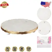 Handcrafted Marble Trivet with Gold Finish - Perfect for Elegant Entertaining