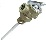 Camco 10421 1/2" Temperature and Pressure Valve with 4" Probe
