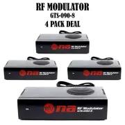 4 pack RF Modulator A/V RCA To TV “F” Type Shielded Coaxial With S Video