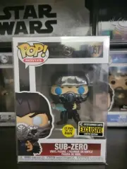 Funko Pop! Movies: Mortal Kombat - Sub-Zero (GITD) #1057 *MINT* w/Protector