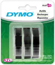 Dymo 3/8 in. W X 9.8 ft. L Black Lable Maker Tape