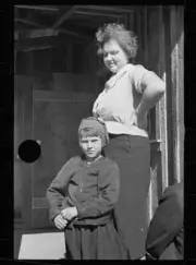 Schoolteacher at Corbin Hollow and one of the pupils, Shenandoah N - Old Photo