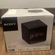 Sony ICF-C1 FM/AM Clock Radio White New, Open Box