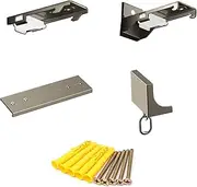 Single Curtain Tracks Heavy-Duty Curtain Rails Accessories Brackets,End Caps,Connectors and Screws for Living Room Bedroom Room Divider (champagne)