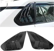 Car Accessories Compatible for Toyota RAV4 2019-2023 2024 ABS Exterior Rear Window Shutter Cover Trim Window Louver Side Vent Trim 2pcs(Glossy Black)