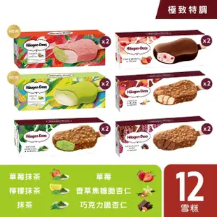 【Haagen-Dazs 哈根達斯】迷你杯/雪糕 12入組 綜合賣場(迷你杯100ml/雪糕80ml x 12)