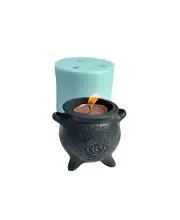 Cauldron candle mold Handmade candle holder mold Silicone mould Witch Cauldron