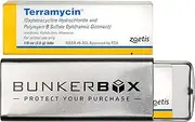 TERRAMYCIN + BUNKERBOX |Antibiotic Eye Ointment w/ Metal Box Bundle - 3.5g Tube | Infection Treatment for Dogs, Kittens, & Horses Shipped in Metal Box