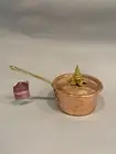 RUFFONI Saucepan 2 Qt. 7 in Tin lined Hammered Copper X-Mas Tree Italy NEW