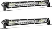 10 Inch LED Light Bar,Work Light,Super Bright Spot Flood Lights,Fog Lamp IP68 Waterproof Dustproof,Single Row Off Road Light Bars for Jeep Truck UTV ATV SUV Boat (2 PCS)
