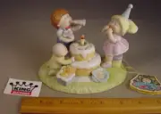 Vintage 1984 Cabbage Patch Kids Doll Porcelain Figurine Dolls at Birthday Party