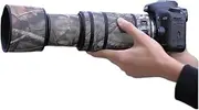 CHASING BIRDS Camouflage Waterproof Lens Coat for Canon RF 100-400mm F5.6-8 is USM Rainproof Lens Protective Cover (Pine Camouflage, with Extender RF 1.4X)