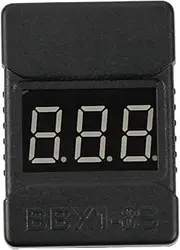 QWinOut RC 1-8S Battery Tester Monitor, Low-Voltage Buzzer Alarm with LED Indicator, Dual Speakers for 1-8s Lipo/Li-ion/LiMn/Li-Fe Battery
