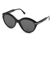 Tom Ford Sunglasses NEW TF 763 Maxine Color 01D Polarized Black Cat Eye Size 56