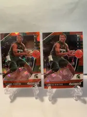2020 Panini Draft Picks Cassius Winston Red Cracked Ice RC Lot(2)