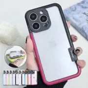 For iPhone 16 15 14 13 Pro Max Soft Silicone Bumper Case Camera Protect Cover