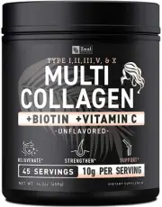 Premium Multi Collagen Peptides Protein Powder 1 2 3 5 & 10 with Vitamin C Bi...